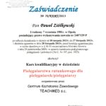 Kurs kwalifikacyjny w dziedzinie pielegniarstwa ratunkowego 2013